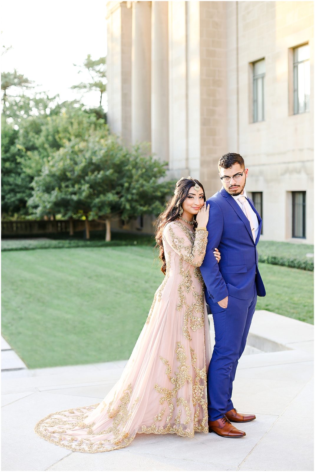 pakistani engagement photos nelson atkins museum - kansas city wedding photographer - nikkah 