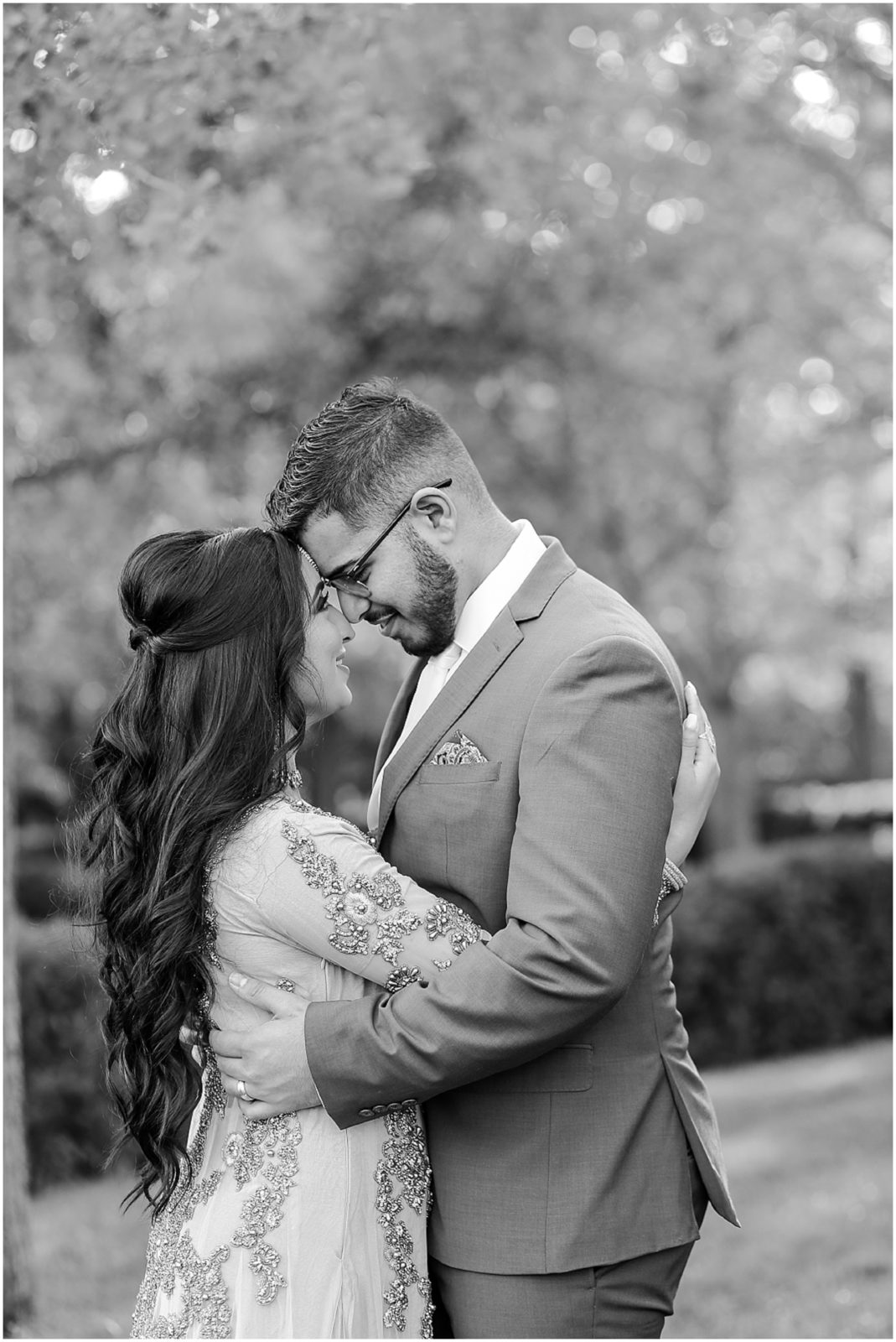 black and white kc engagement photo 