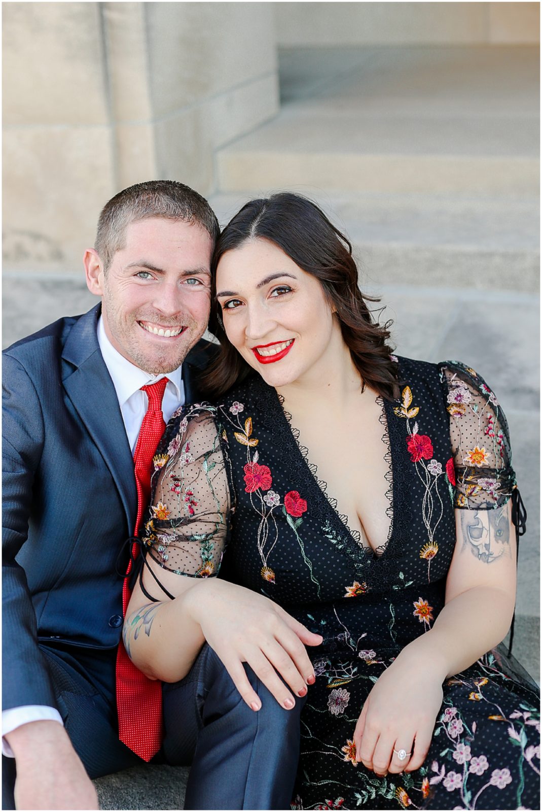 engagement photos at kansas city liberty memorial