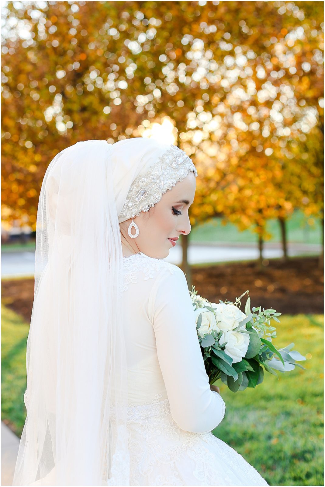 Wedding Photos at the St. Louis art museum with an arab hijabi muslim bride - wedding reception at the st. charles convention center 