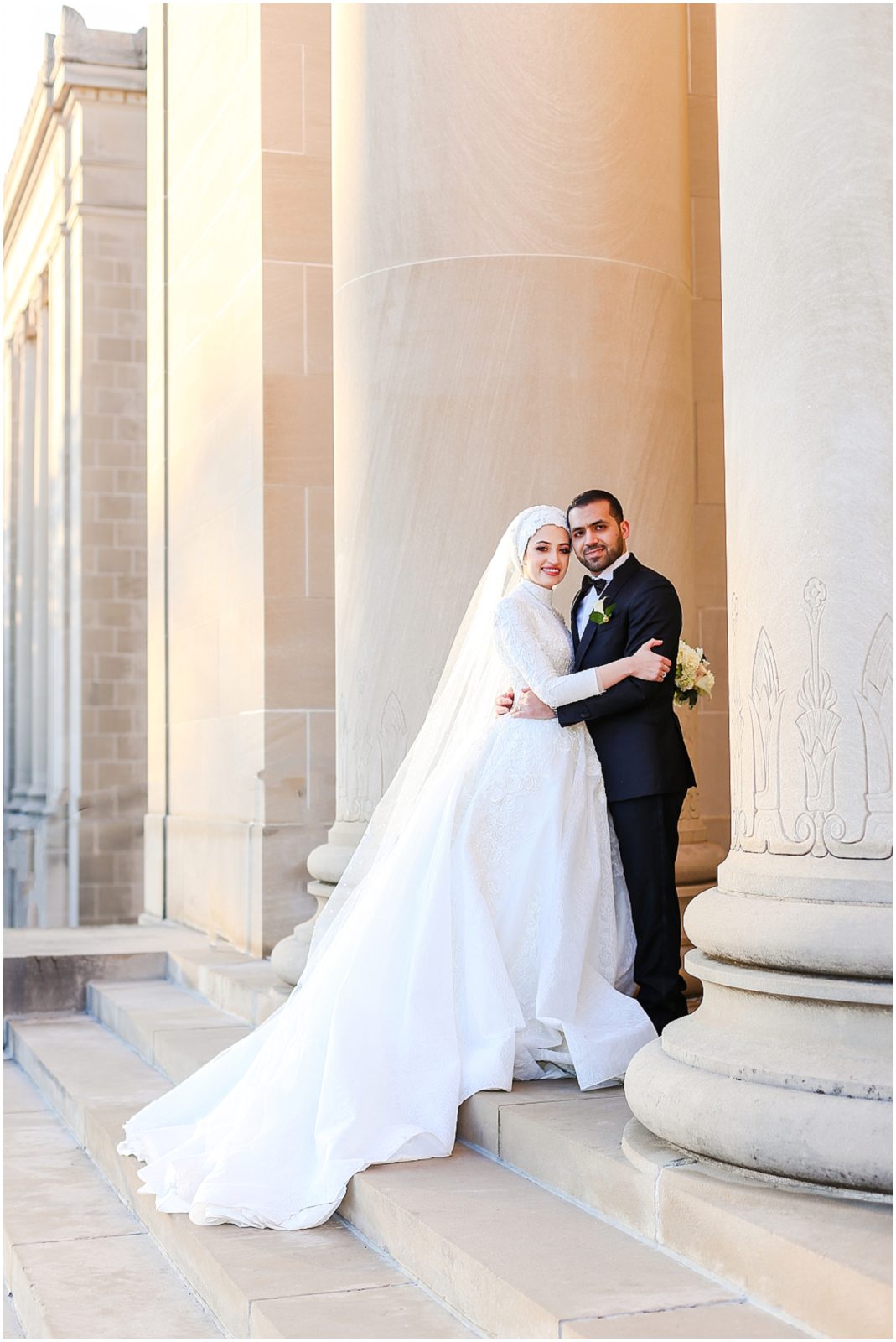 big columns nelson atkins museum muslim bride and groom - wedding photos 