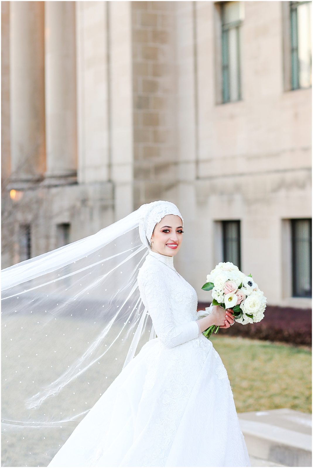 hijabi bride wedding veil