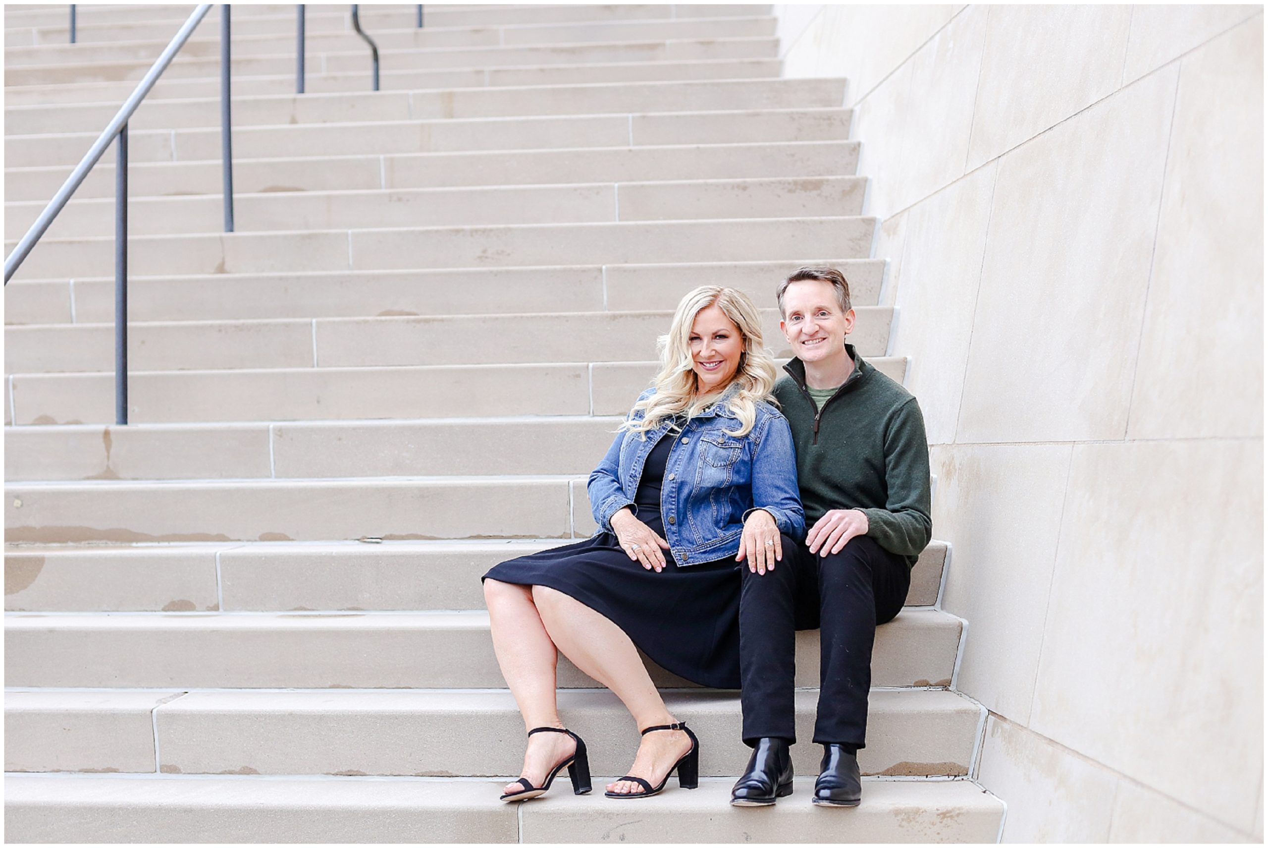 sitting on steps photo at liberty memorial