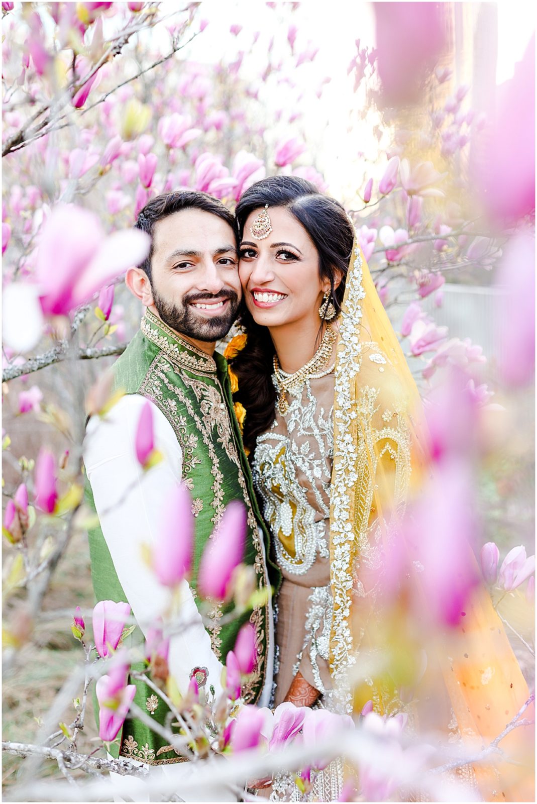pakistani indian bride and groom at their wedding mehndi reception at hyatt stl