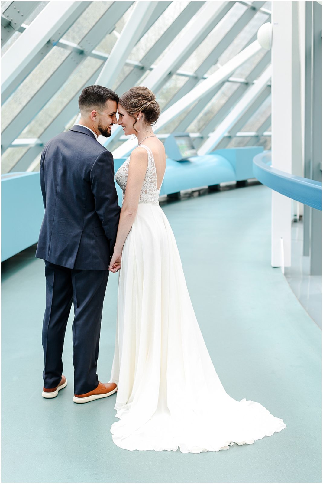 engaged couple getting married in kansas city crown center