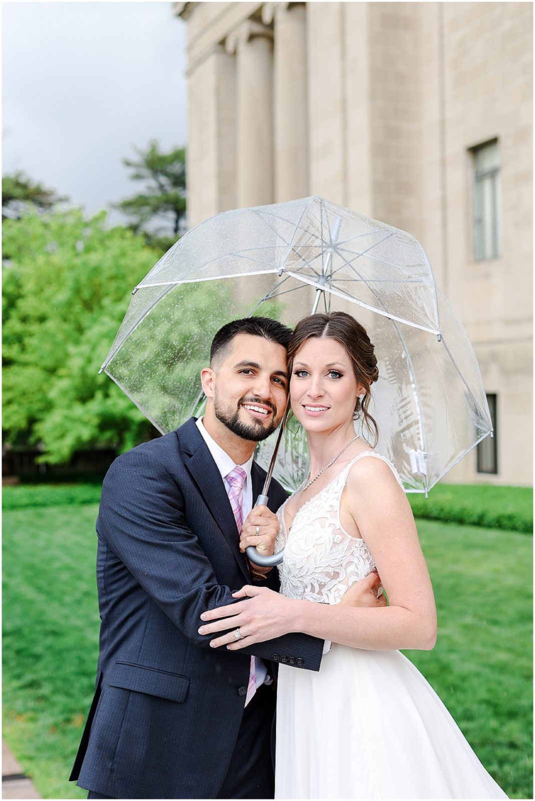 umbrella wedding rain photo