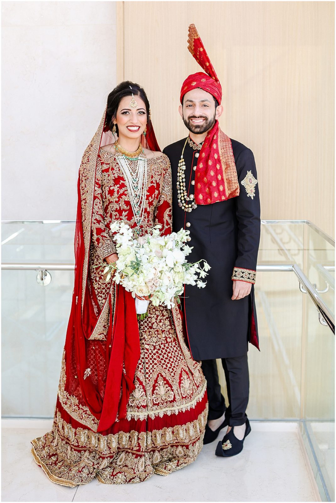 bride and groom portraits - indian pakistani fusion wedding - four seasons 