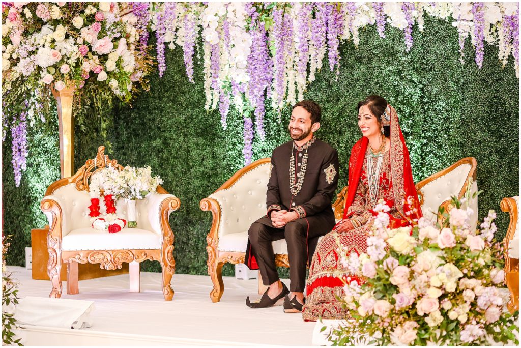 happy bride and groom