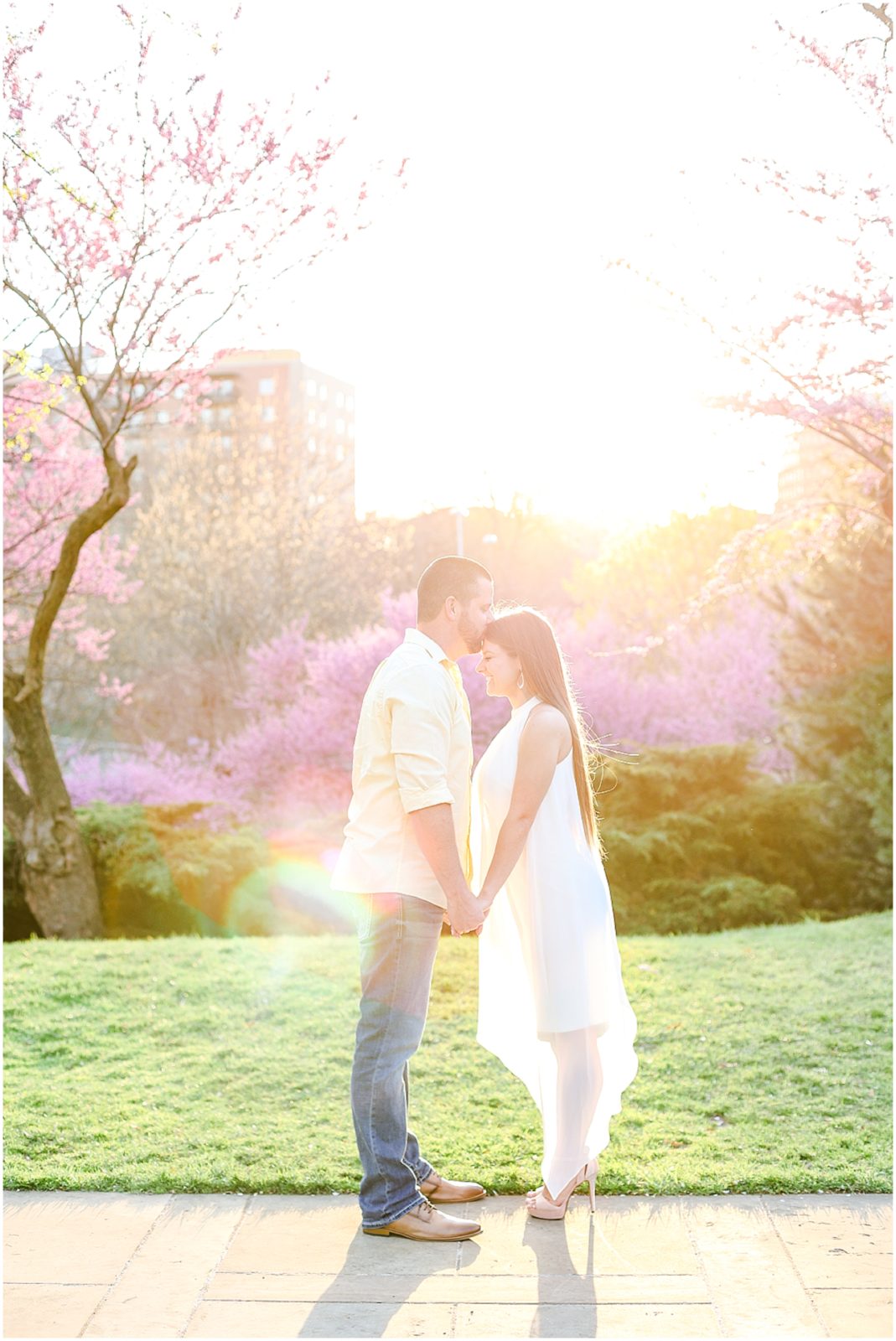 sunset engagement photo