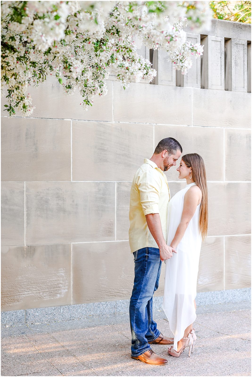 engaged couple getting married at the hawthorne house