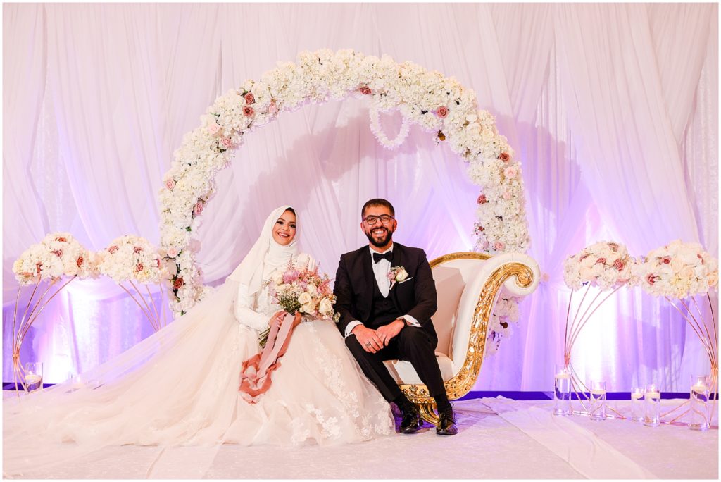 bride and groom - arab wedding at olathe embassy suites