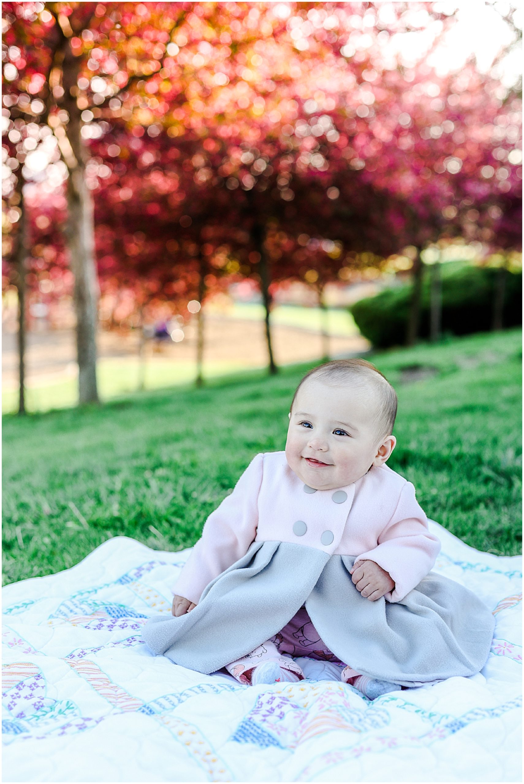 happy 6 month baby girl photography