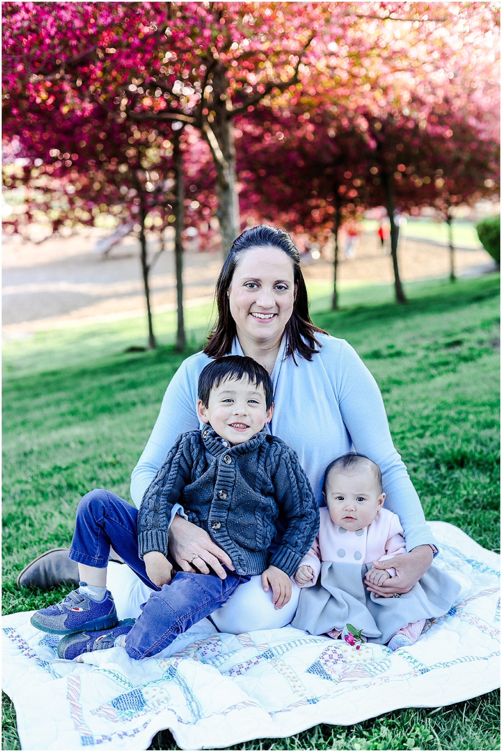 mom and her kids for picture