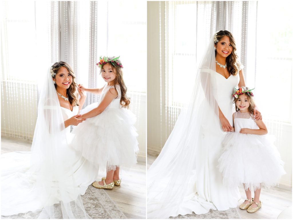 beautiful bride and daughter 