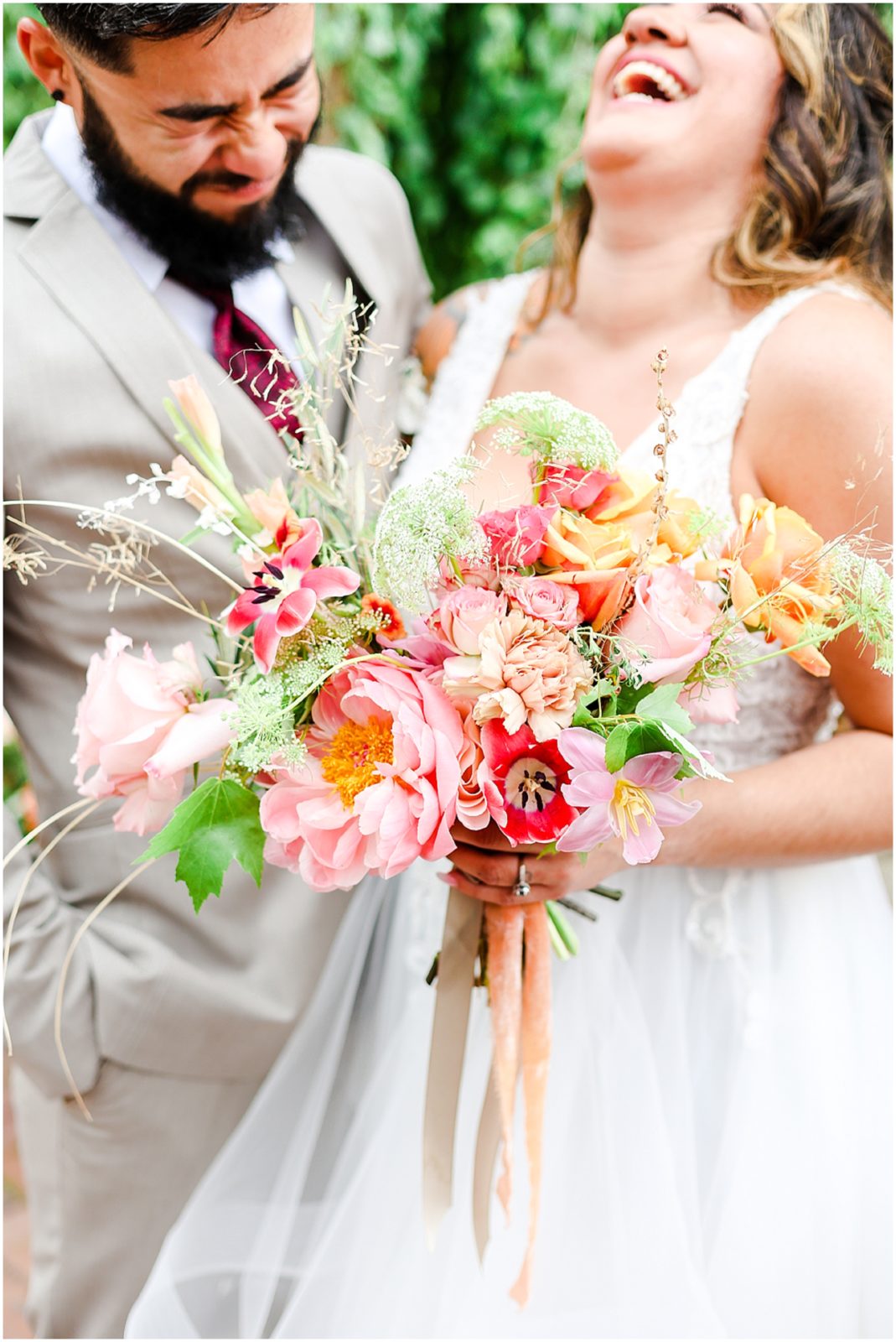 colorful wedding bouquet - spanish inspired wedding - mexican wedding - wedding floral kc flower house - mariam saifan photography