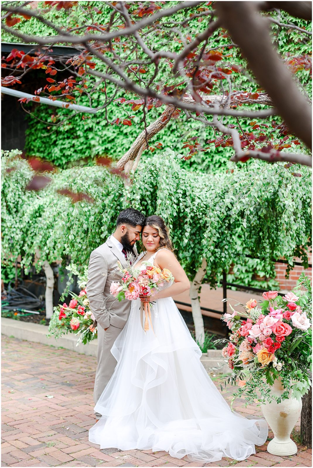 colorful wedding bouquet - spanish inspired wedding - mexican wedding - wedding floral kc flower house - mariam saifan photography - bride and groom photos