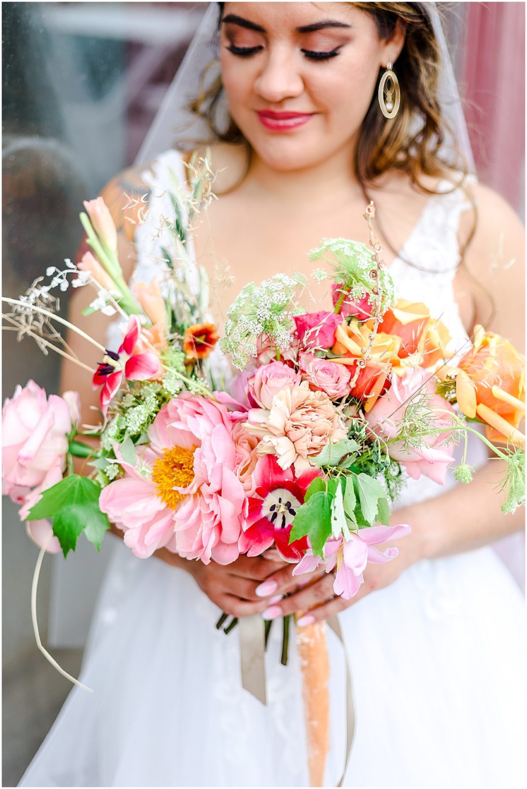 beautiful pink wedding bouquet by flower house kc - mariams aifan photography - kansas city