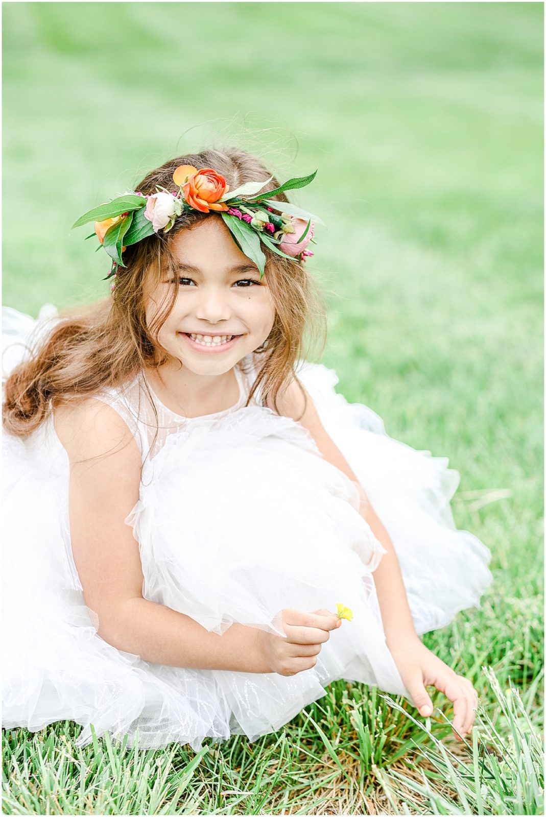 flower girl - fun  bridal party photos - Hawaiian wedding theme tropical summer wedding