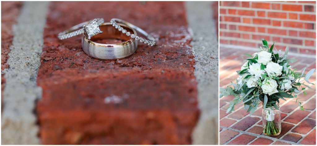 wedding ring on brick at mildale farm
