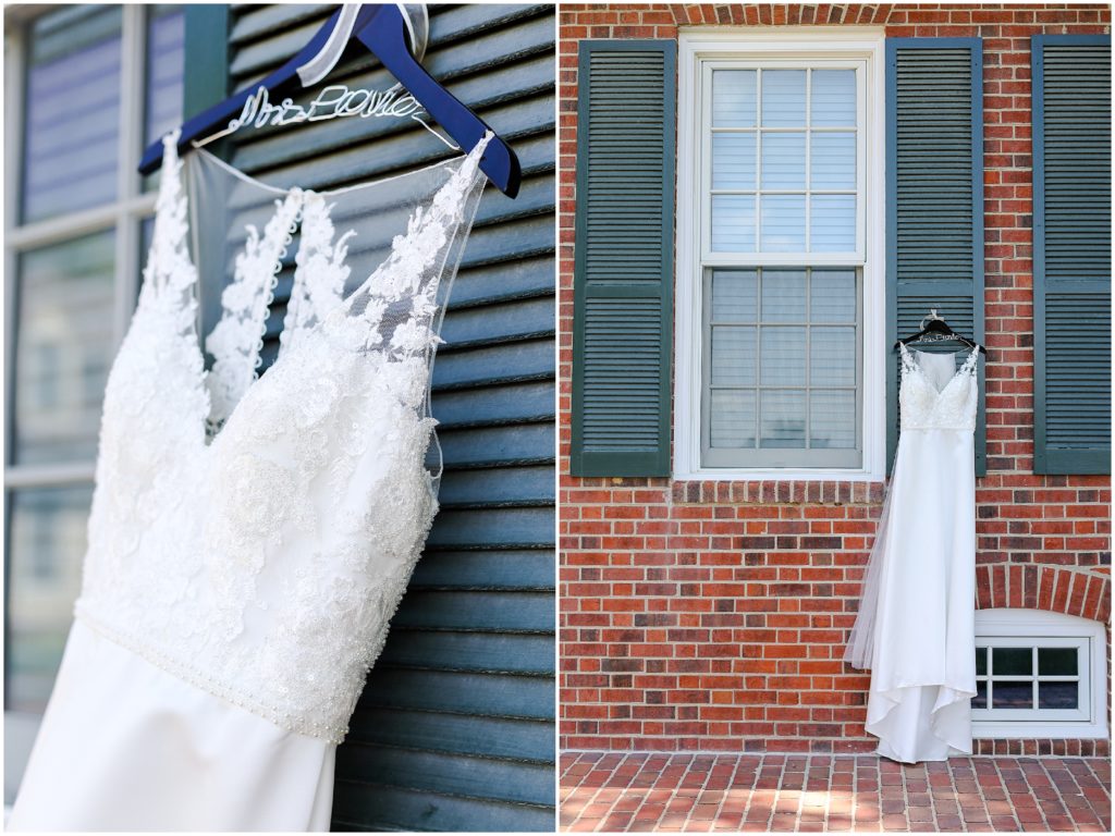 hanging wedding dress summer wedding mildale farms