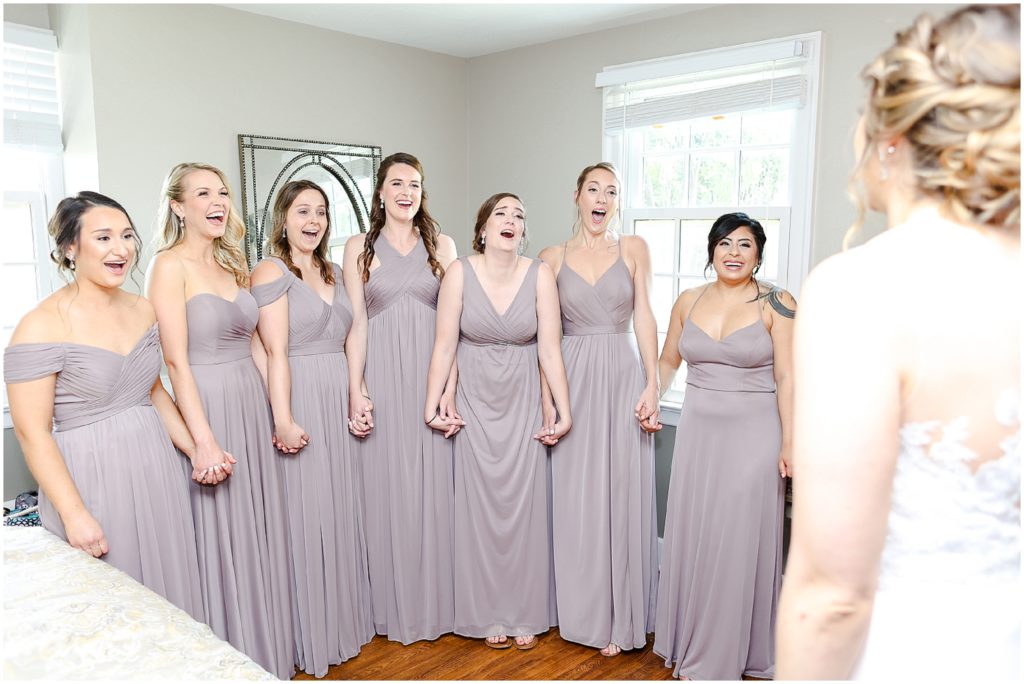 first look with the bridal party