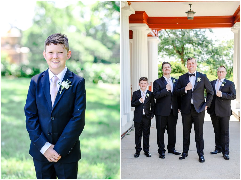 bridal party photos at longview mansion - kansas city wedding venues