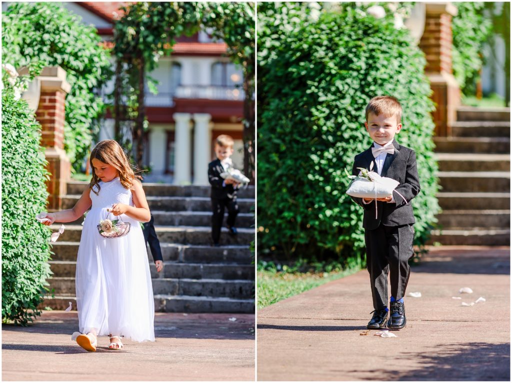 the historic longview mansion wedding - outdoor ceremony 