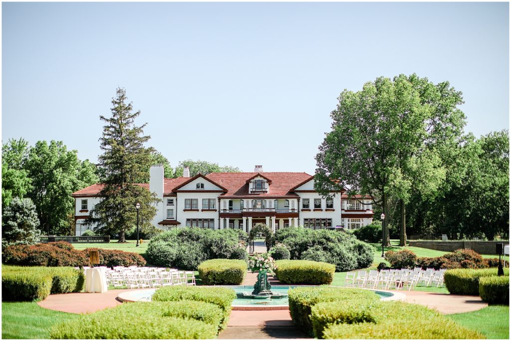 the historic longview mansion wedding - outdoor ceremony 