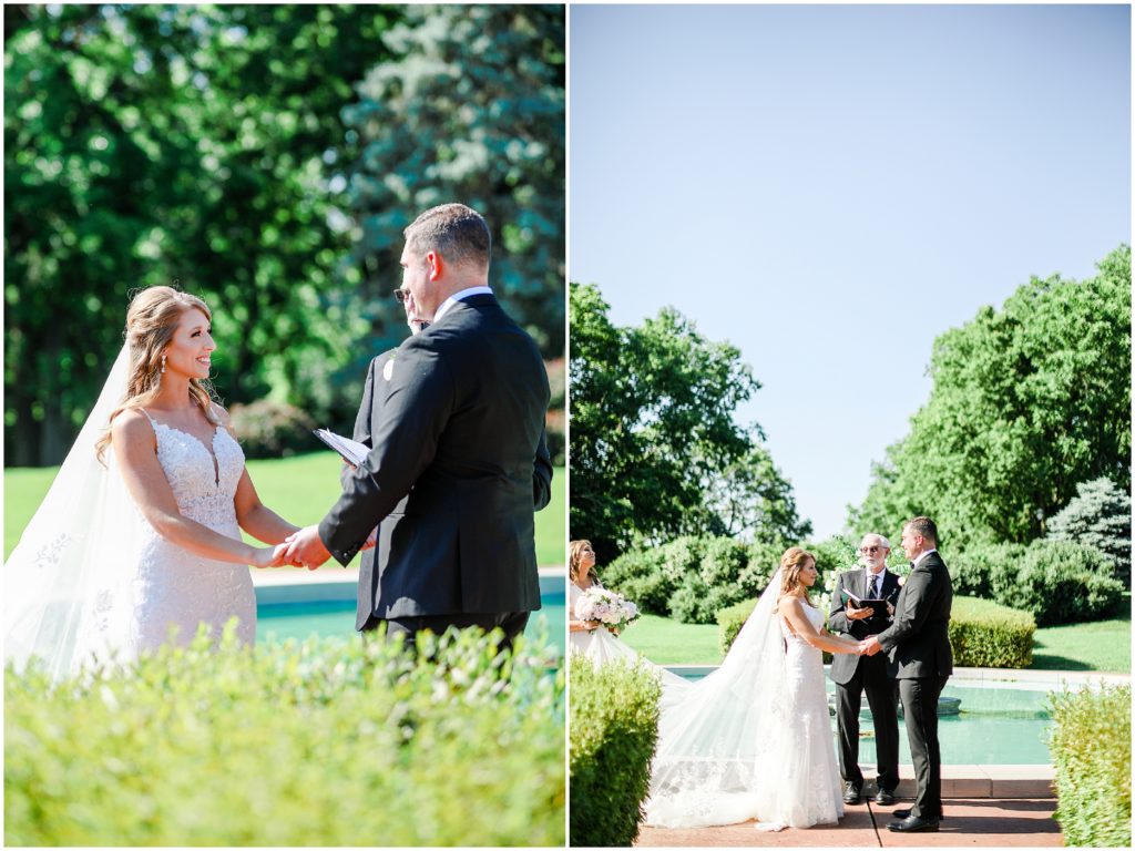 the historic longview mansion wedding - outdoor ceremony 