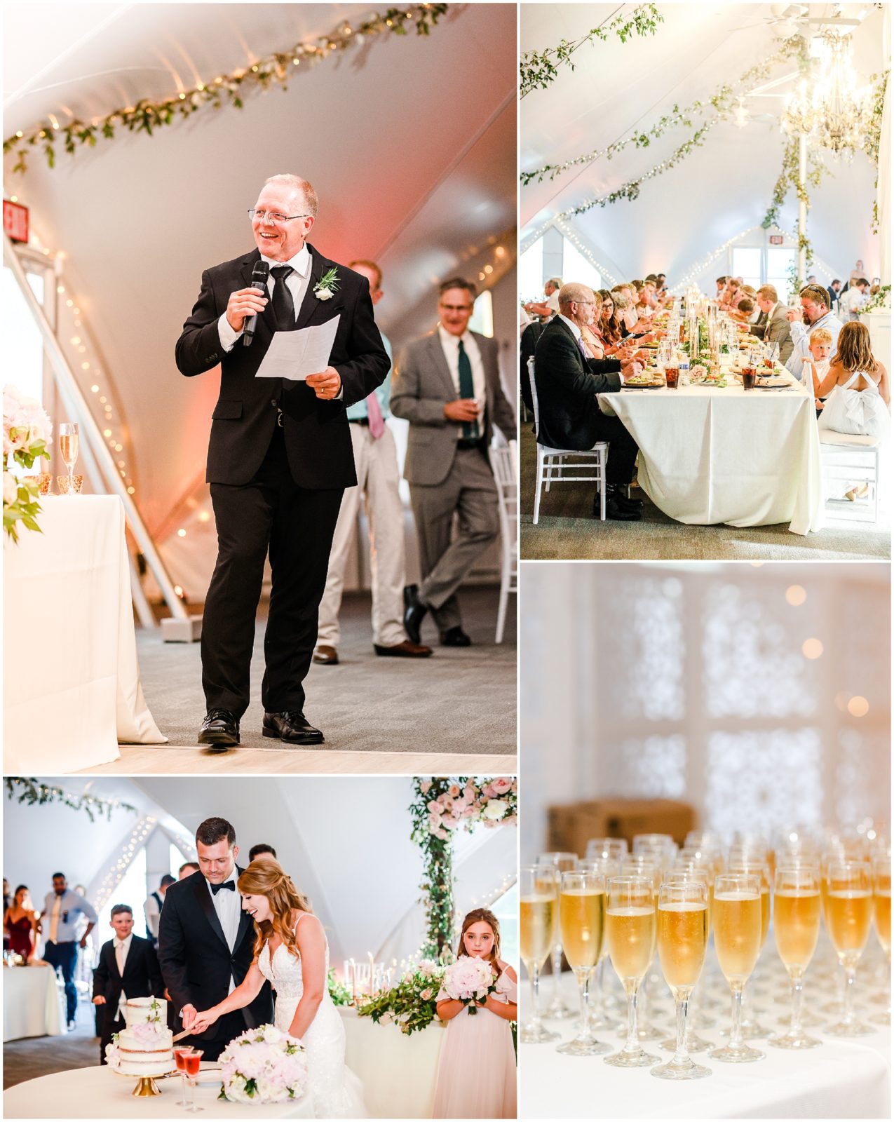 the historic longview mansion wedding - wedding ceremony in an outdoor tent 