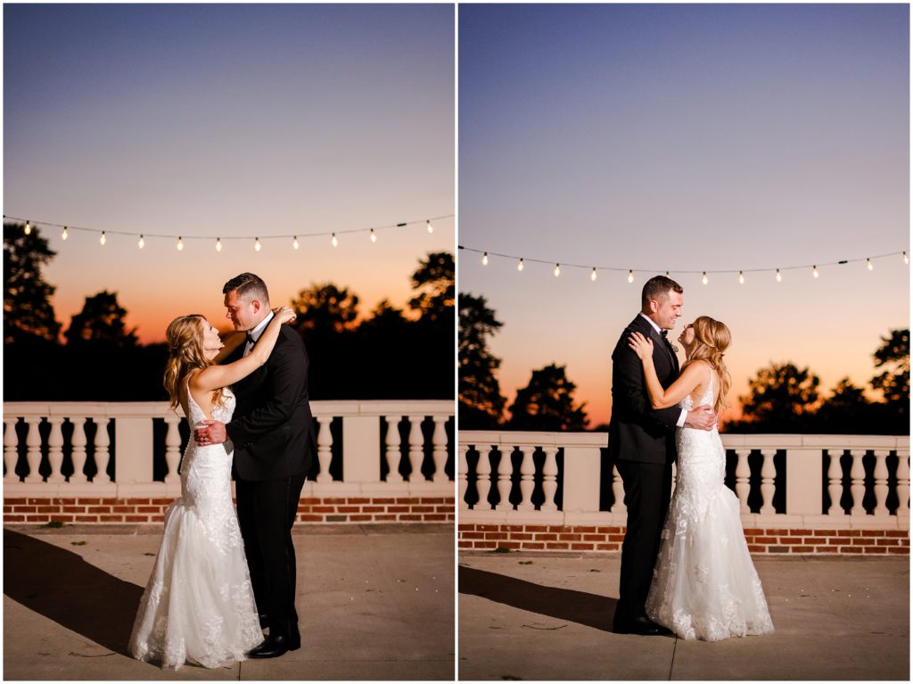 the historic longview mansion - wedding dances - first dances at sunset 