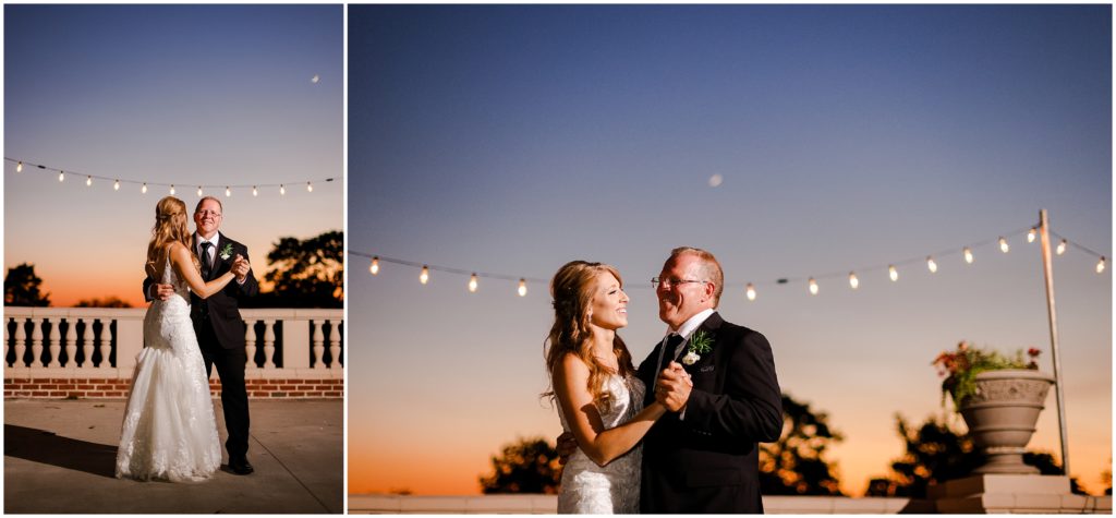 the historic longview mansion - wedding dances - first dances at sunset 