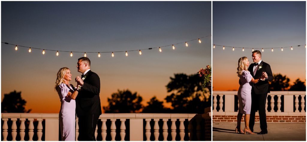 the historic longview mansion - wedding dances - first dances at sunset 