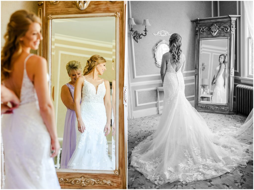 beautiful bride getting ready portraits