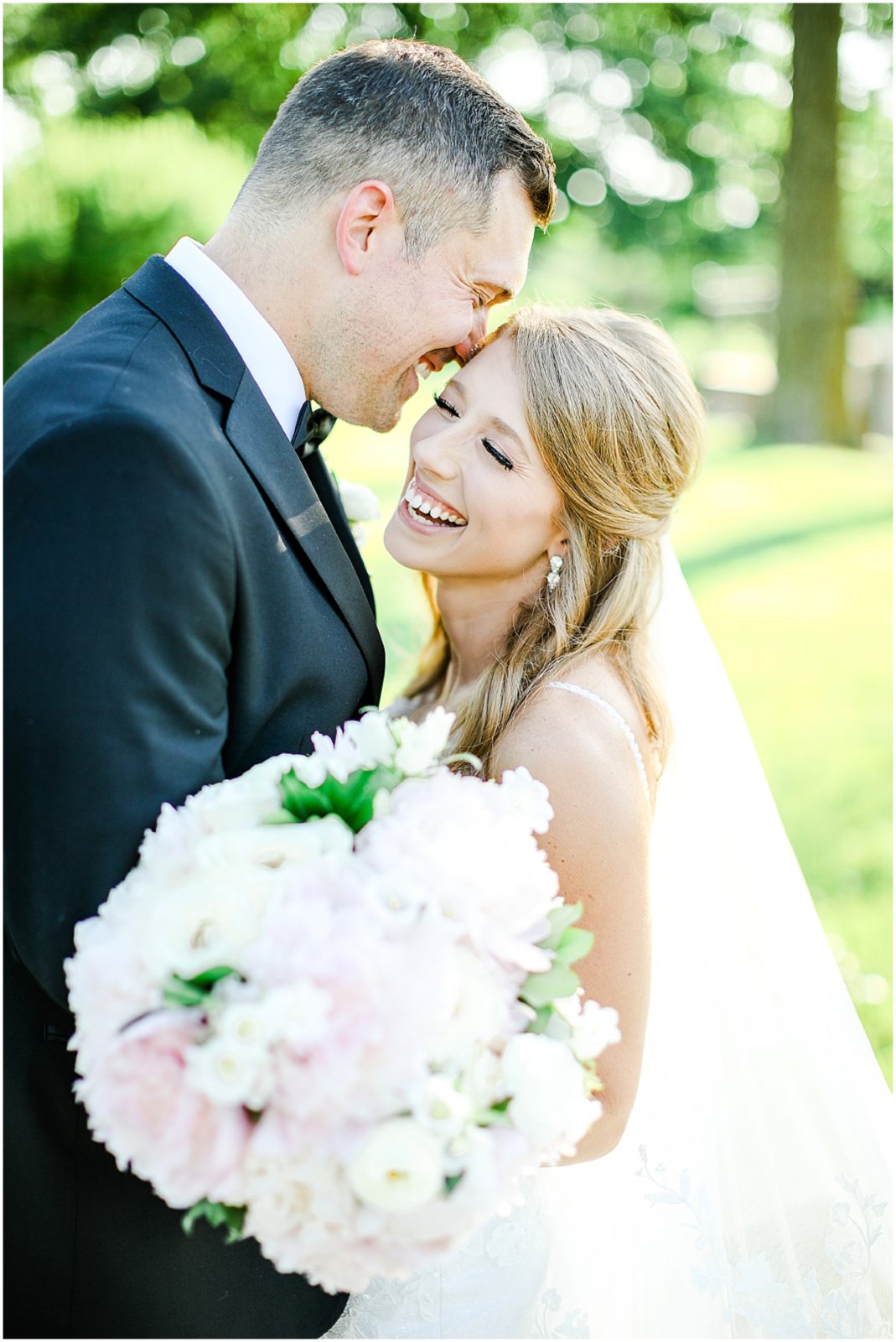 Jamie & Spencer - Summer Wedding at the Historic Longview Mansion - Kansas City Wedding Venues - Mariam Saifan Photography - happy bride - natural fun poses 