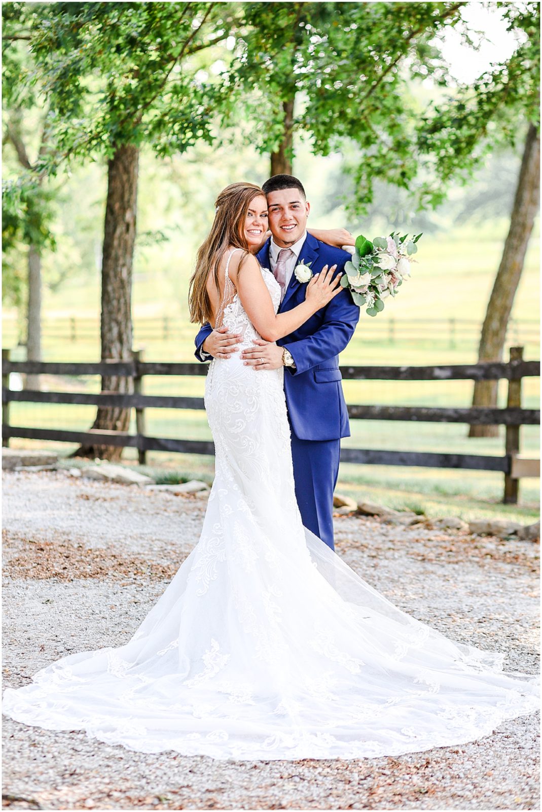 Bride & Groom Wedding Photos - Wedding Portraits at the Barn at Riverbend with Sarah & Taylor Lang - Summer Wedding Kansas City