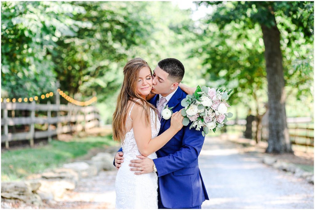 Bride & Groom Wedding Photos - Wedding Portraits at the Barn at Riverbend with Sarah & Taylor Lang - Summer Wedding Kansas City