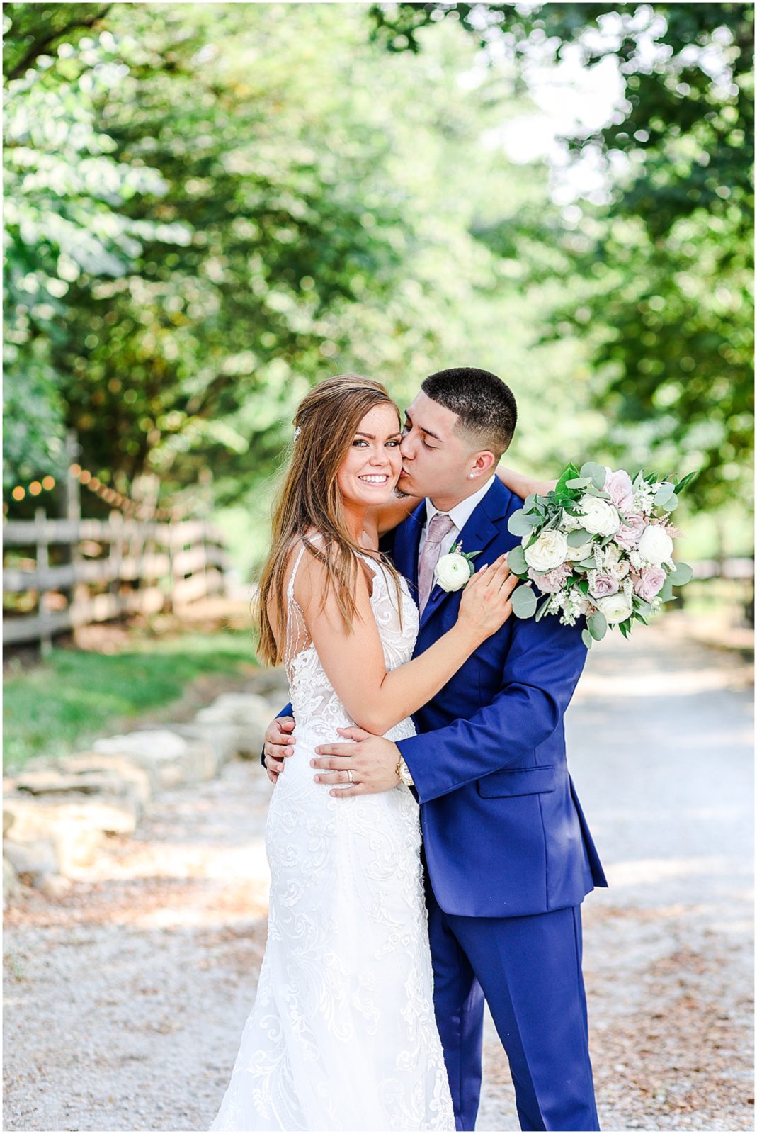 Bride & Groom Wedding Photos - Wedding Portraits at the Barn at Riverbend with Sarah & Taylor Lang - Summer Wedding Kansas City 