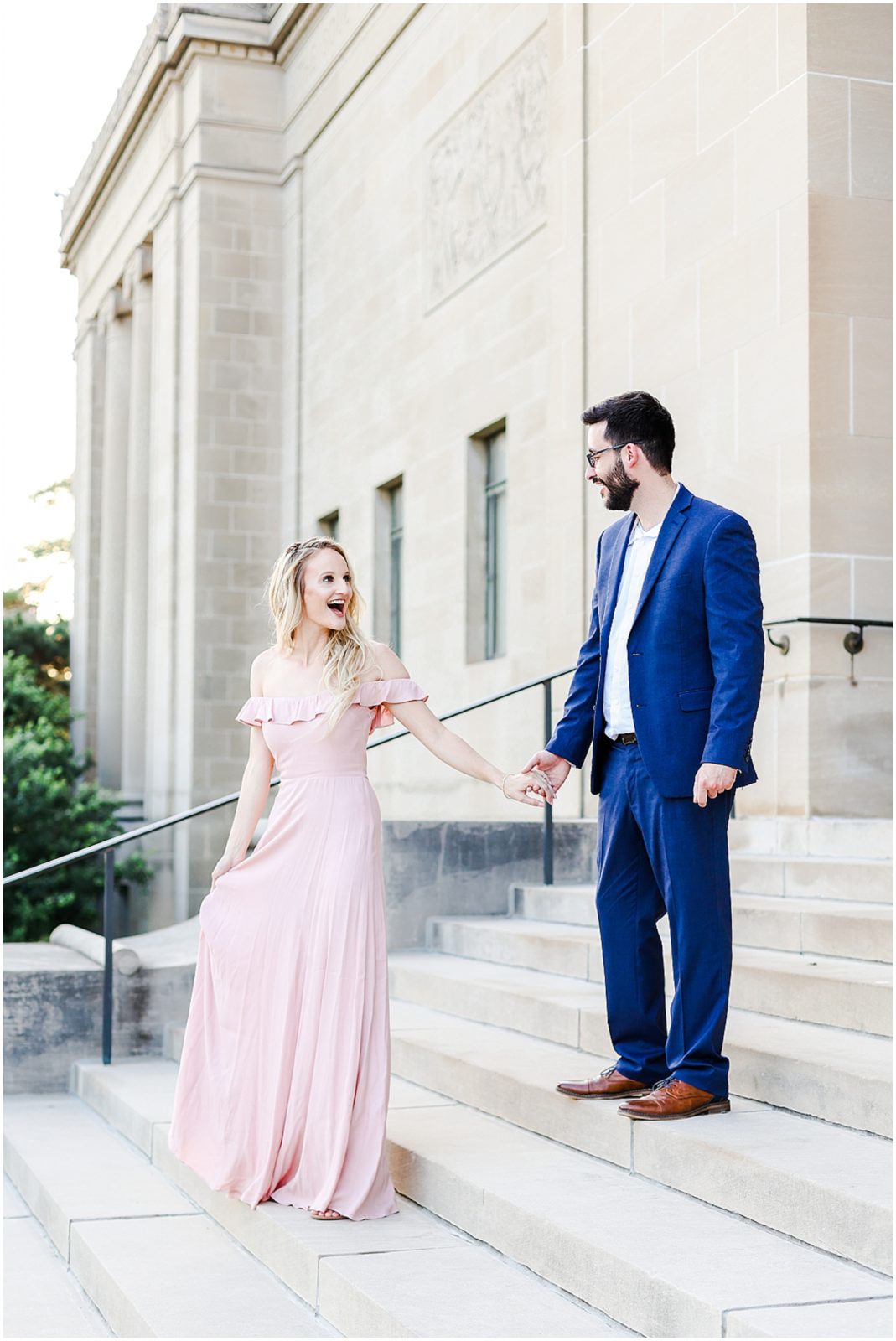 Kansas City Engagement Photos at the Nelson Atkins Museum  - Where to take Photos in Kansas City - Mariam Saifan Photography - Bethany & Josh - The Longview Mansion Wedding 