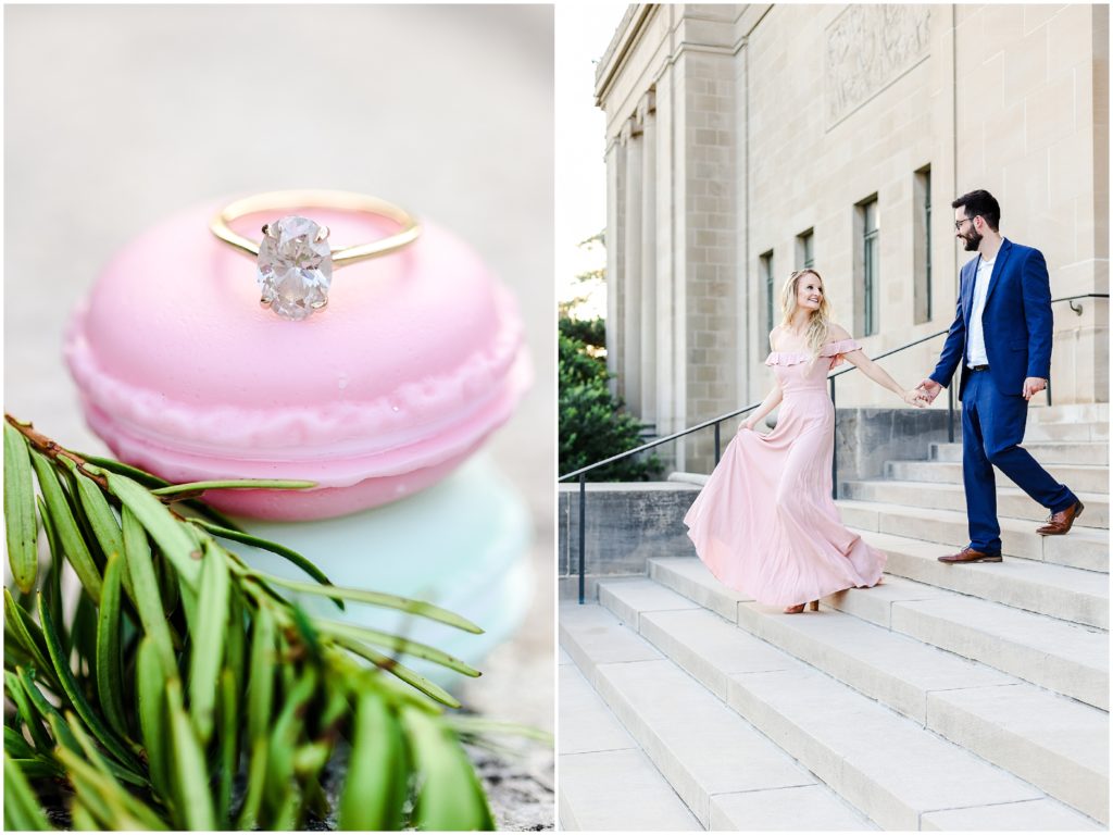 Kansas City Engagement Photos at the Nelson Atkins Museum  - Where to take Photos in Kansas City - Mariam Saifan Photography - Bethany & Josh - The Longview Mansion Wedding 