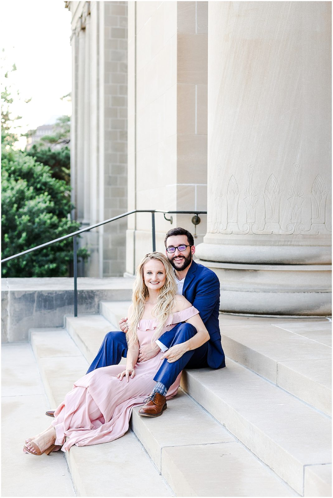 Kansas City Engagement Photos at the Nelson Atkins Museum  - Where to take Photos in Kansas City - Mariam Saifan Photography - Bethany & Josh - The Longview Mansion Wedding 