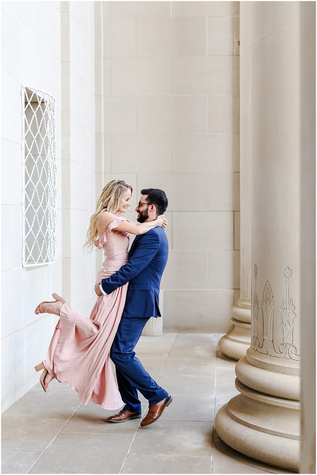 Kansas City Engagement Photos at the Nelson Atkins Museum  - Where to take Photos in Kansas City - Mariam Saifan Photography - Bethany & Josh - The Longview Mansion Wedding 