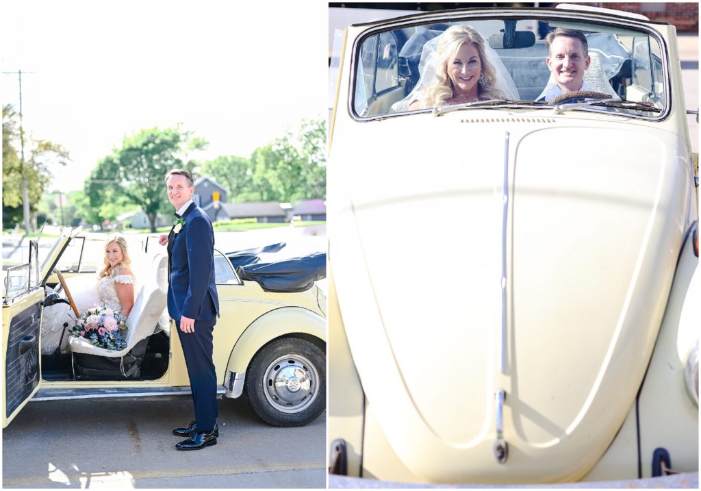 Wedding Ceremony Exit Car - Getaway Car - Yellow Old Car