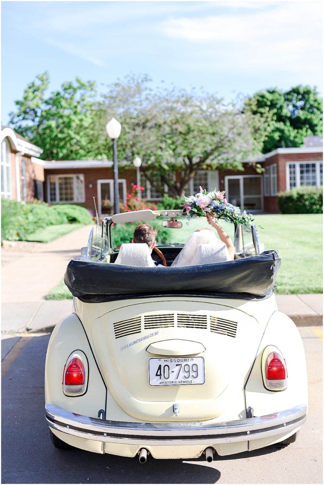 Wedding Ceremony Exit Car - Getaway Car - Yellow Old Car - Just Married