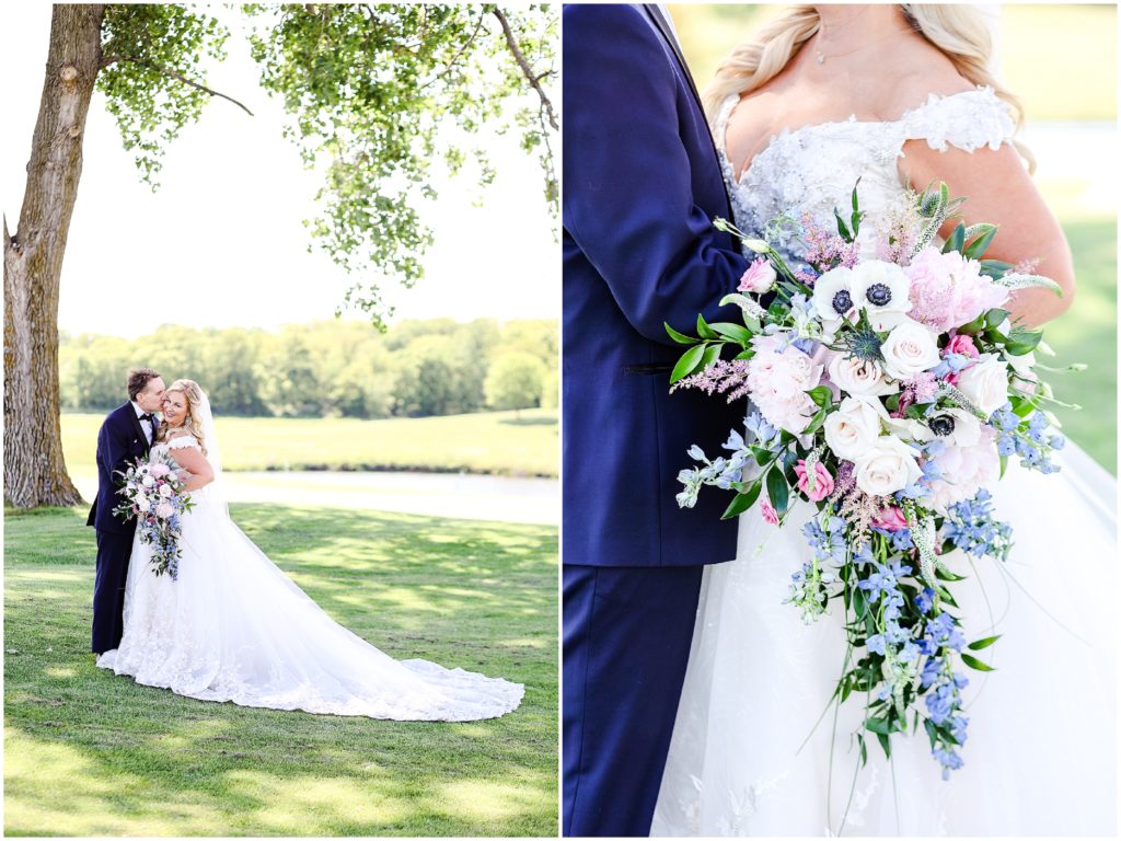 Lake Mozingo Wedding - Kansas City Wedding Photographer - Beautiful Wedding portraits on a golf course - mozingo golf club - bride & groom portraits