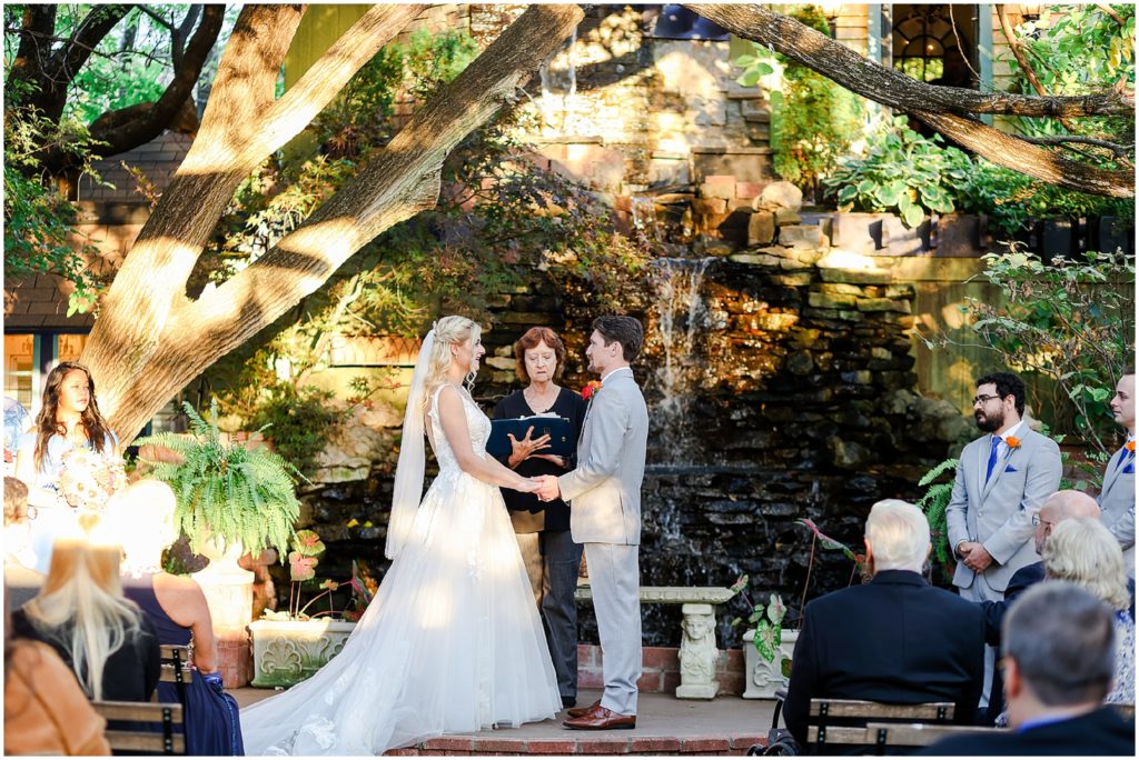 wedding ceremony at secret garden