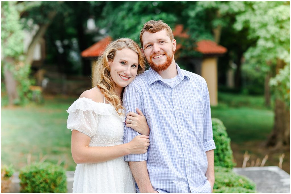 cute couple - Engagement Session in Kansas City at the UMKC Epperson House - Wedding Photographer KC - unique engagement session ideas