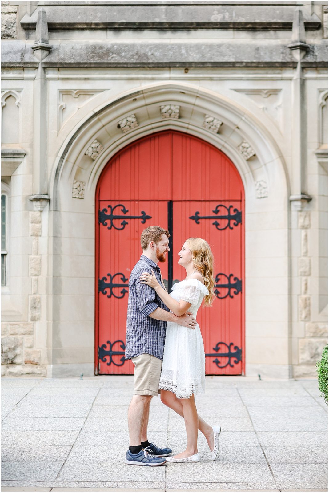 red door photos - Engagement Session in Kansas City at the UMKC Epperson House - Wedding Photographer KC - unique engagement session ideas