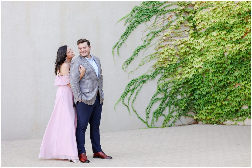 Kansas City Kauffman Center Engagement Photos - Kansas City Wedding Photographer - Mariam Saifan Photography - Engagement Session Ideas on what to wear and where to take your photos