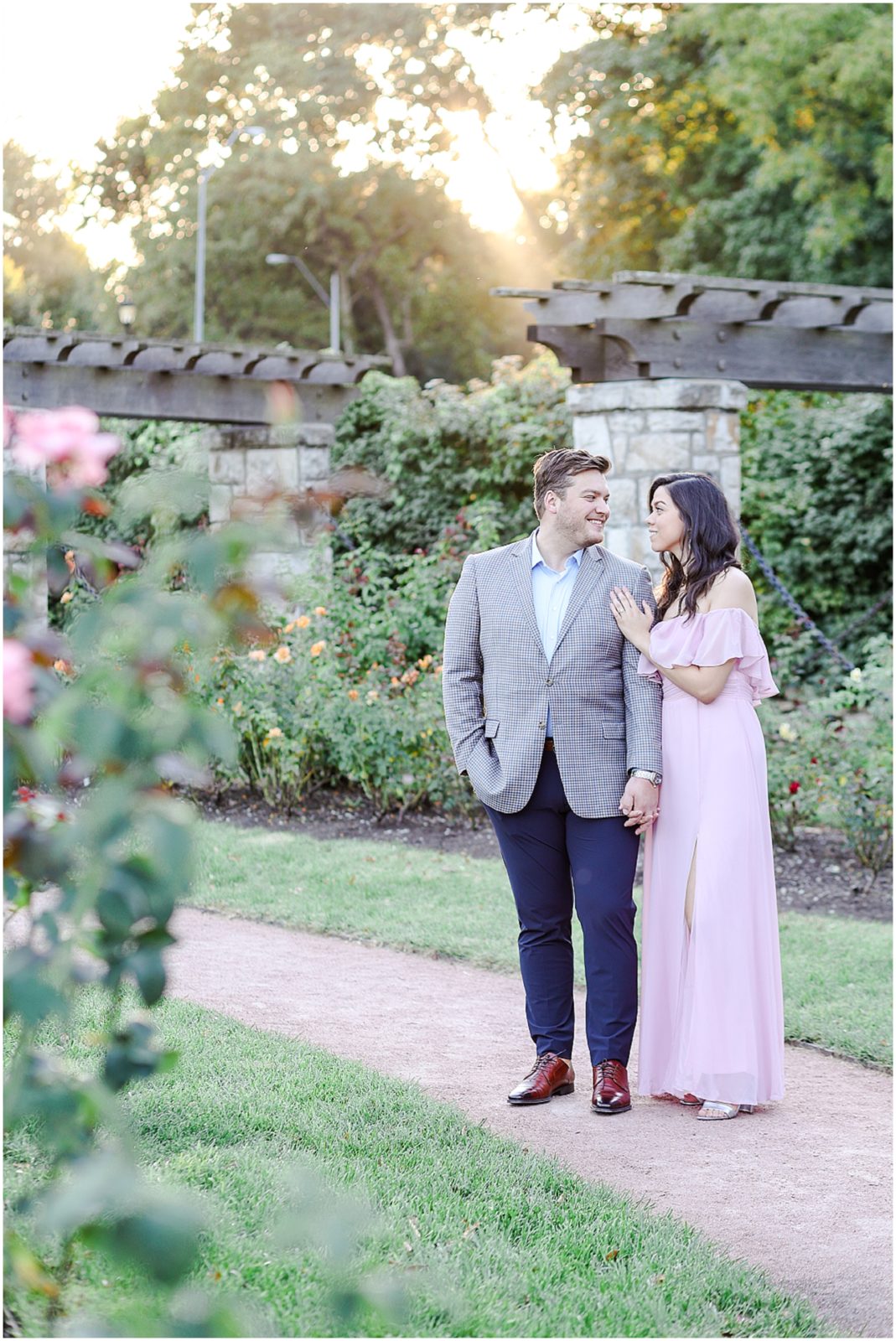 Kansas City Kauffman Center Engagement Photos - Kansas City Wedding Photographer - Mariam Saifan Photography - Engagement Session Ideas on what to wear and where to take your photos - loose park 